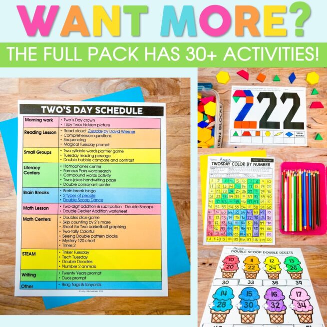 Two's Day Freebie - February 2 or 22 - Lucky Little Learners