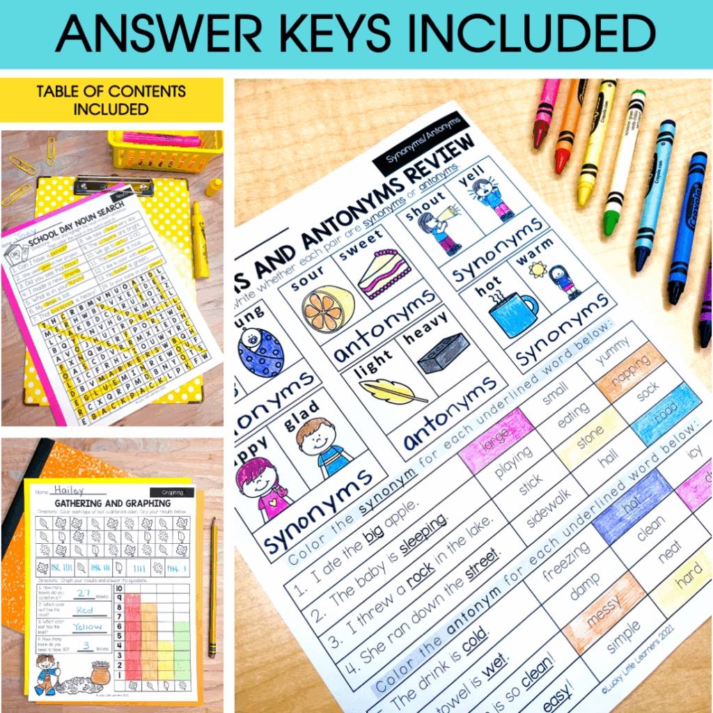 Early Finisher Packets 2nd Grade Bundle - Lucky Little Learners
