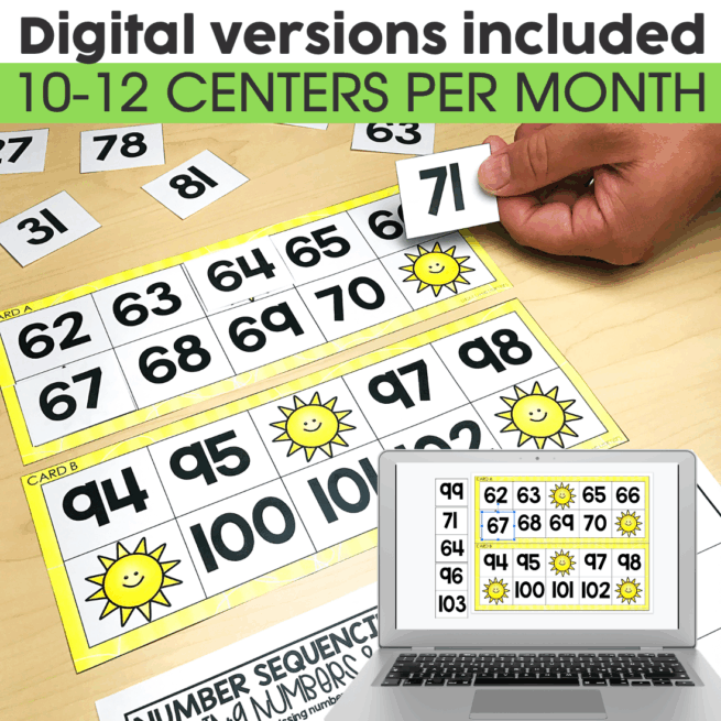 1st Grade Math Centers Bundle - Lucky Little Learners