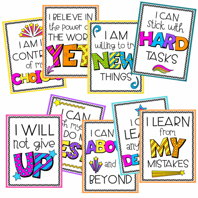 Growth Mindset Posters - Lucky Little Learners