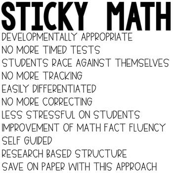 Addition & Subtraction Sticky Math - Lucky Little Learners