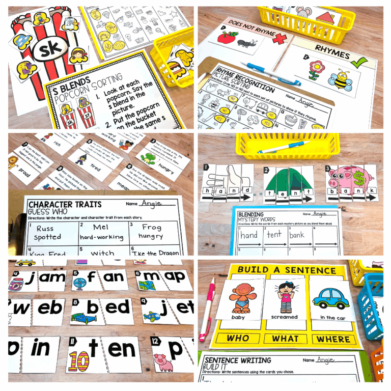 1st Grade Literacy Centers Bundle - Lucky Little Learners
