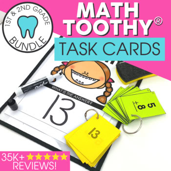 Math Toothy Bundle for 1st and 2nd Grade - Lucky Little Learners