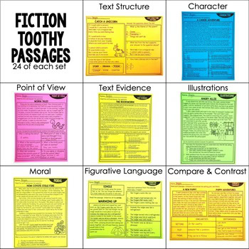Engaging 3rd grade reading comprehension passages featuring Toothy® with colorful charts and text evidence to enhance literacy skills and critical thinking for young learners.