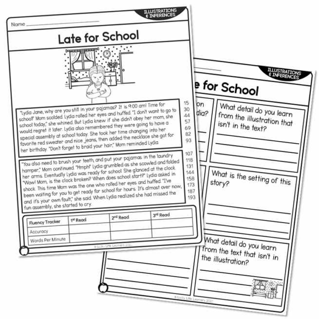 2nd Grade Using Illustrations Making Inferences Reading Passage - Late ...