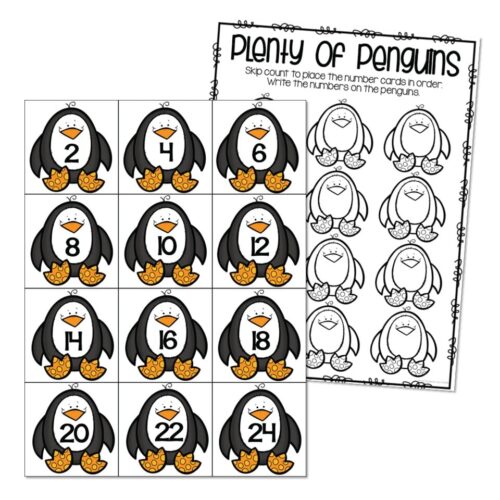 Arctic Animals - Math Centers - Skip Counting - Lucky Little Learners