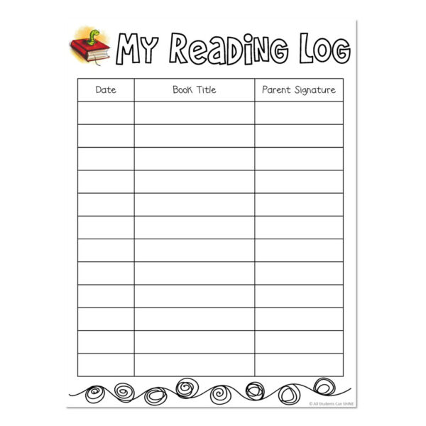 Bookworm Craftivity - My Reading Log - Lucky Little Learners