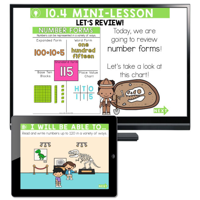 Lucky to Learn Math - 1st Grade - Lesson 10.4 - Place Value Review ...