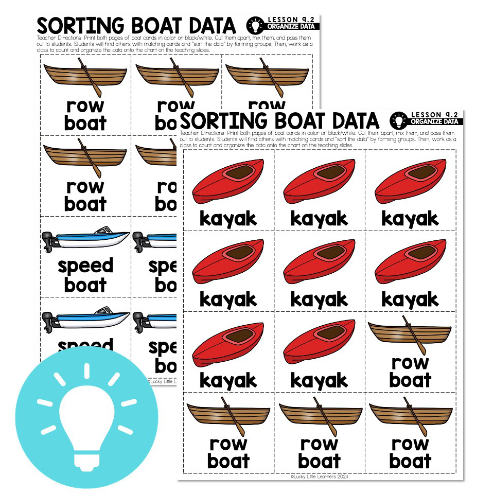 Lucky to Learn Math - 1st Grade - Lesson 9.2 - Organize Data - Mini ...