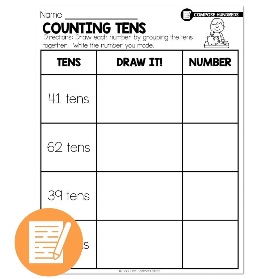 Lucky to Learn Math - Compose Hundreds - Lesson 1.12 - Independent ...