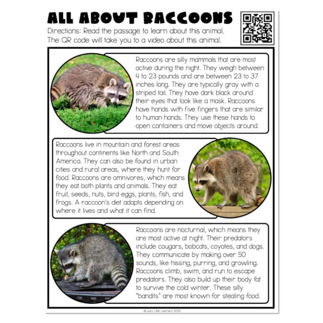 Lucky to Learn Writing - Unit 3 Informational - Week 6 - Animal Report ...