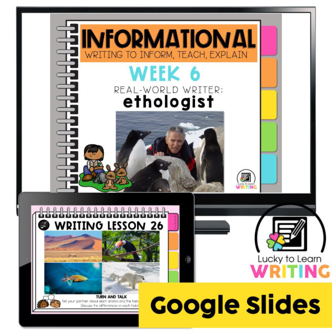 Lucky to Learn Writing - Unit 3 Informational - Week 6 - Animal Report ...