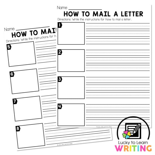 Mail Writing Pattern Worksheet Lucky to Learn Writing - Unit 5 Other Types of Writing - Week 1 – How ...
