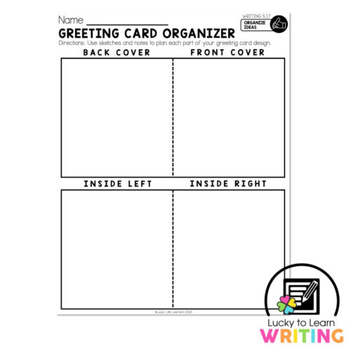 Card Writing Guide Lucky to Learn Writing - Unit 5 Other Types of Writing - Writing 5.17 ...
