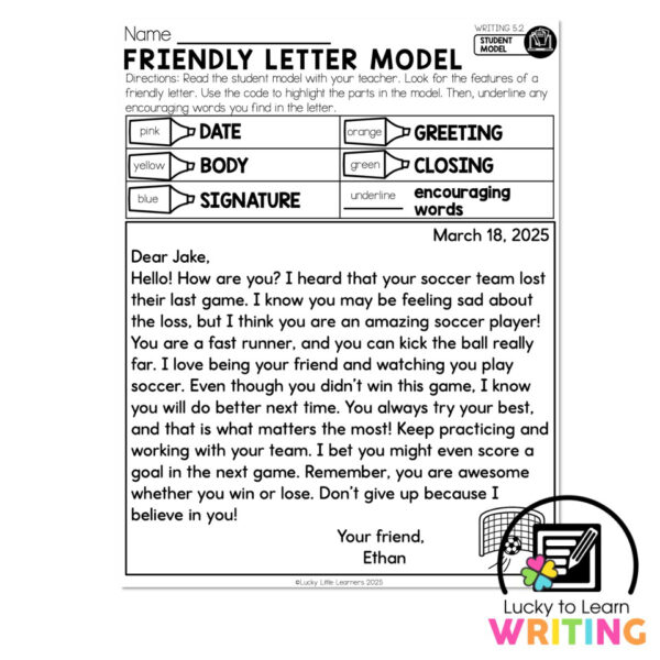 Lucky to Learn Writing - Unit 5 Other Types of Writing - Writing 5.2 ...