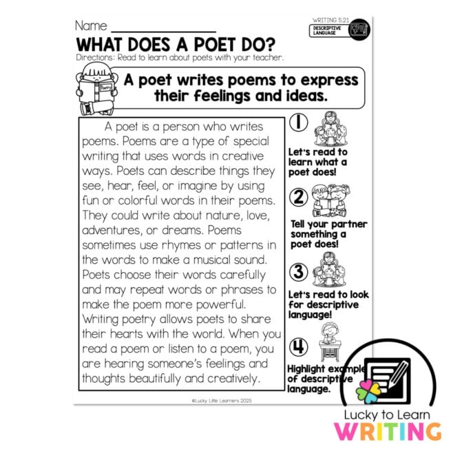 Lucky to Learn Writing - Unit 5 Other Types of Writing - Writing 5.21 ...