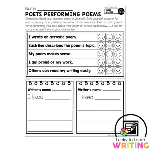 Lucky to Learn Writing - Unit 5 Other Types of Writing - Writing 5.23 ...