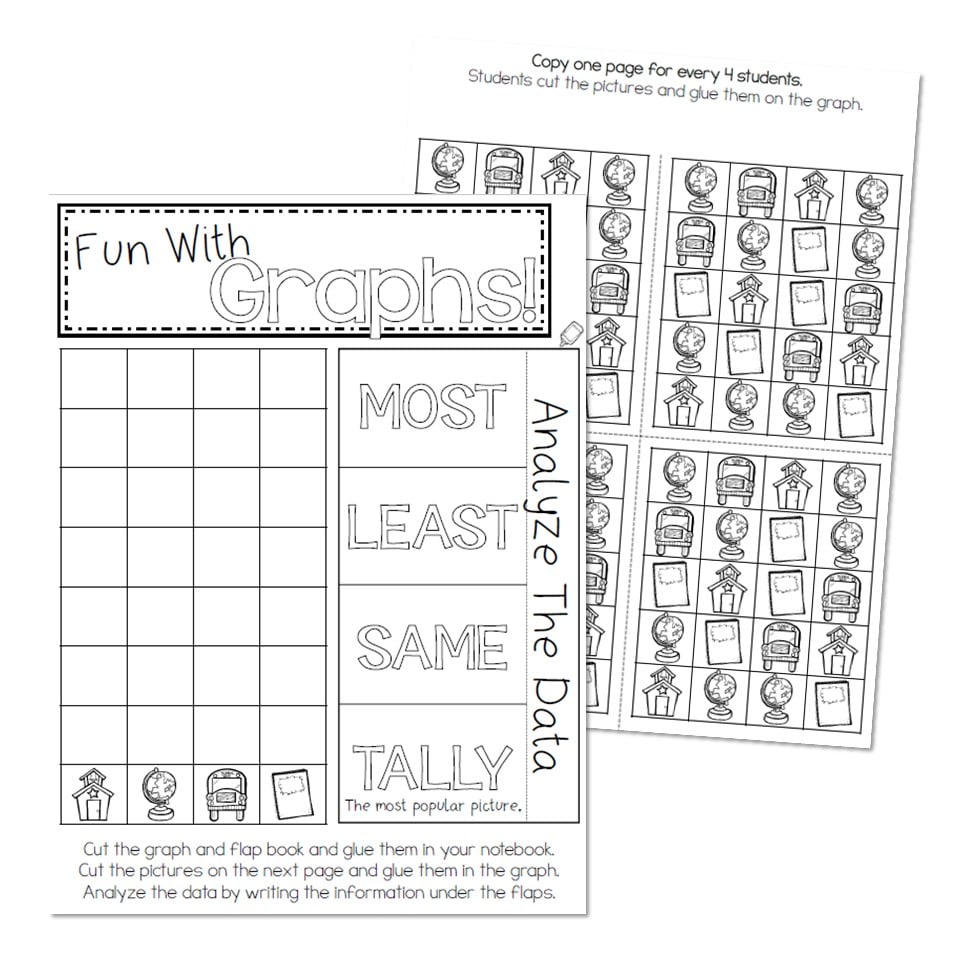 Math Interactive Notebook - Fun with Graphs - Lucky Little Learners