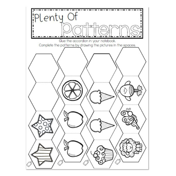 Math Interactive Notebook - Plenty of Patterns - Lucky Little Learners
