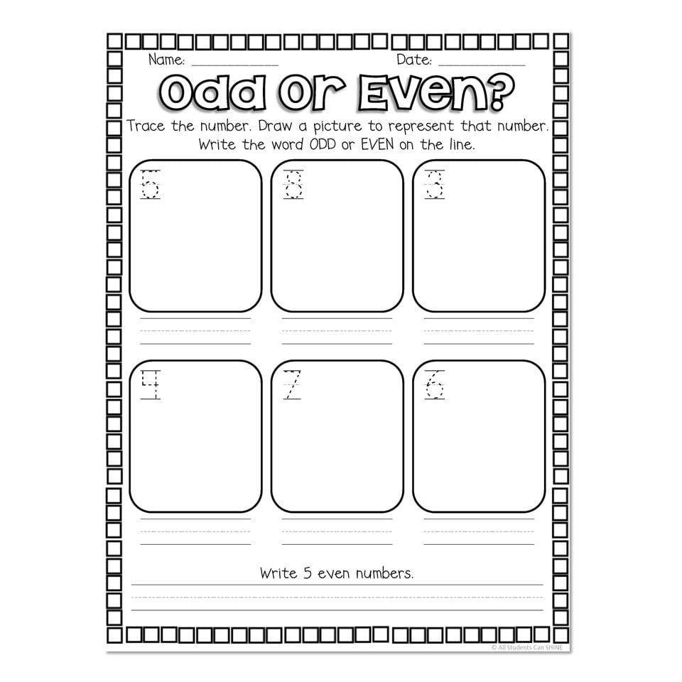 Math No Prep - Odd or Even - Lucky Little Learners