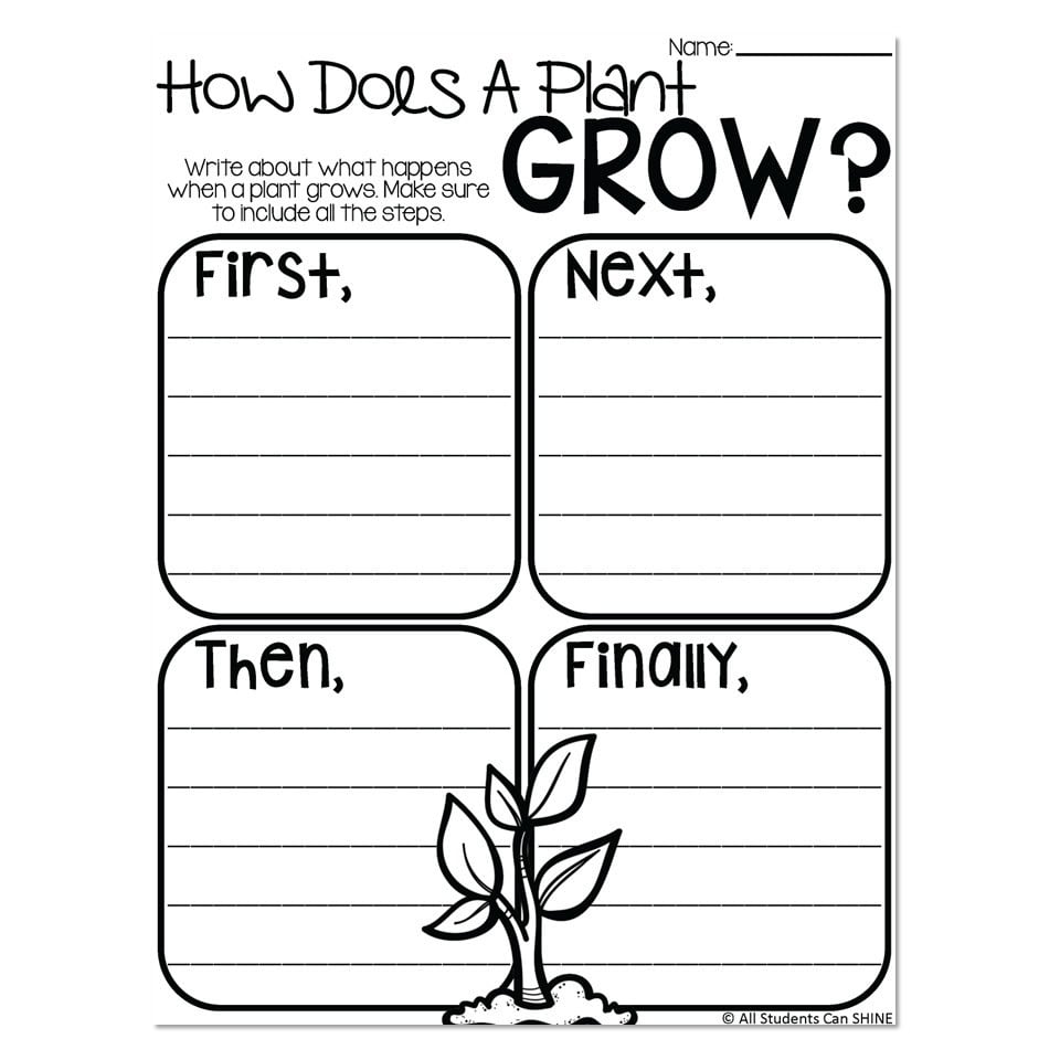 Plants Unit - Writing Activities - How Does a Plant Grow - Lucky Little ...