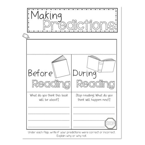 Reading Interactive Notebook - Making Predictions - Lucky Little Learners