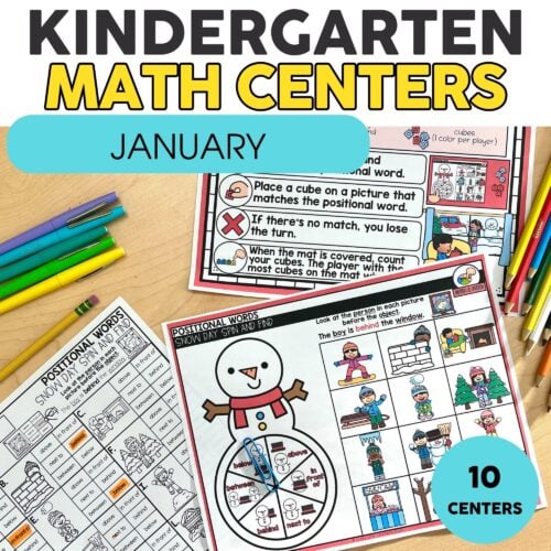 Engaging kindergarten math centers for January with fun, educational activities to enhance early learning and improve student skills.