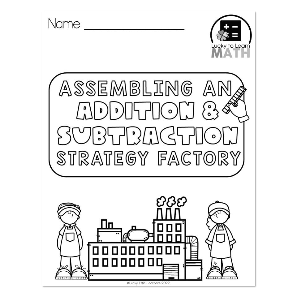 Lucky to Learn Math - Student Cover Page - Unit 3 - Lucky Little Learners