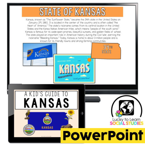 Lucky to Learn Social Studies - US States - Kansas - Teaching Slides ...