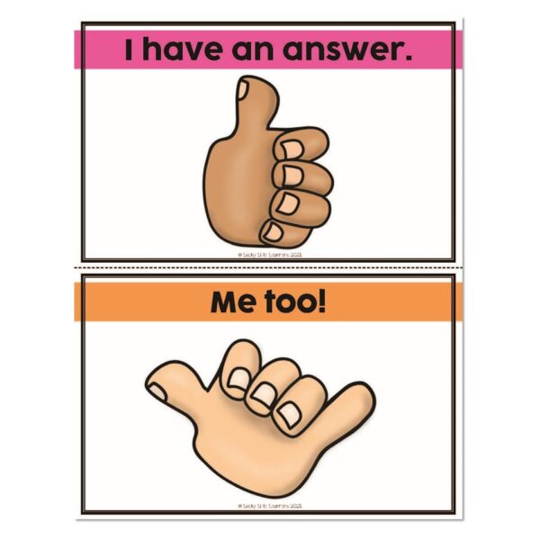 Hand Signals For Math Discourse Small Group and Intervention Math Kit - Lesson Planning - Mental Math ...