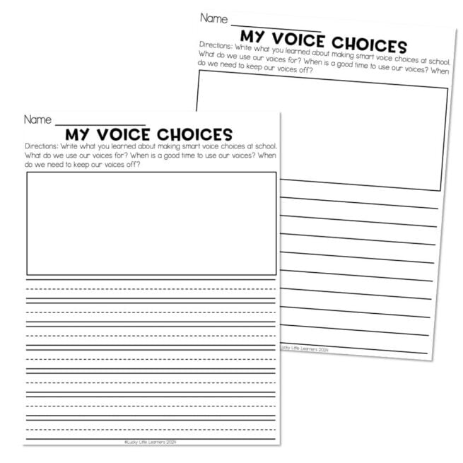 Time to Talk - Behavior - Lesson 1 - Voice Levels - My Voice Choices ...