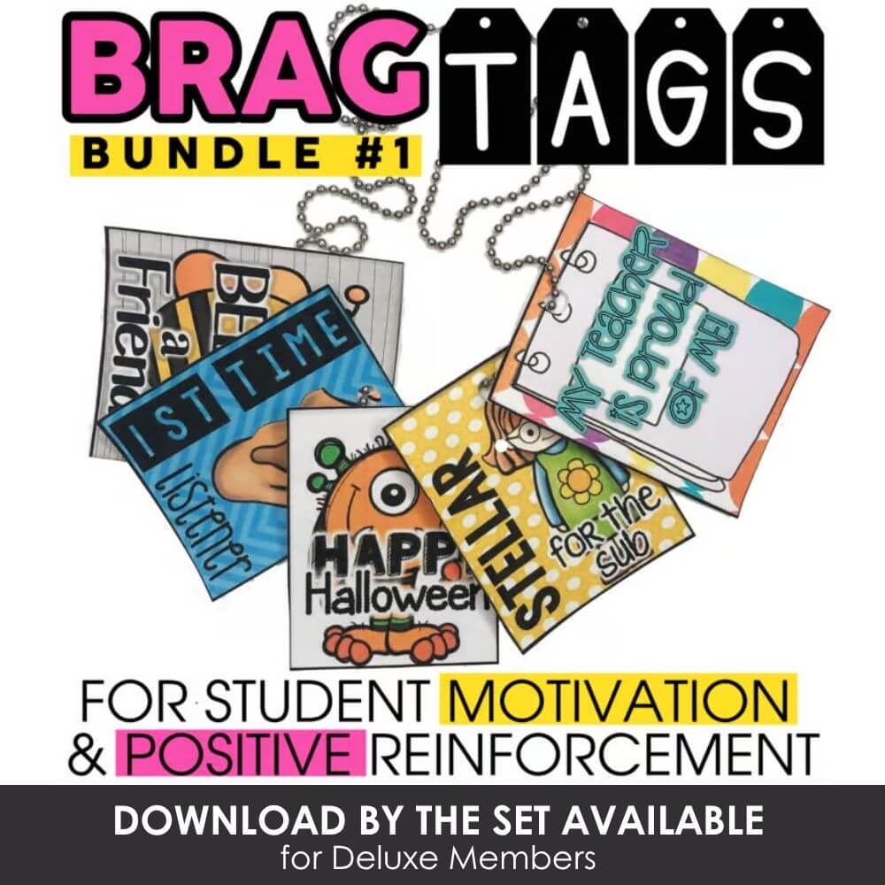 Brag tags for student motivation and positive reinforcement, classroom behavior rewards, educational achievement incentives, school encouragement tools, motivational classroom resources.