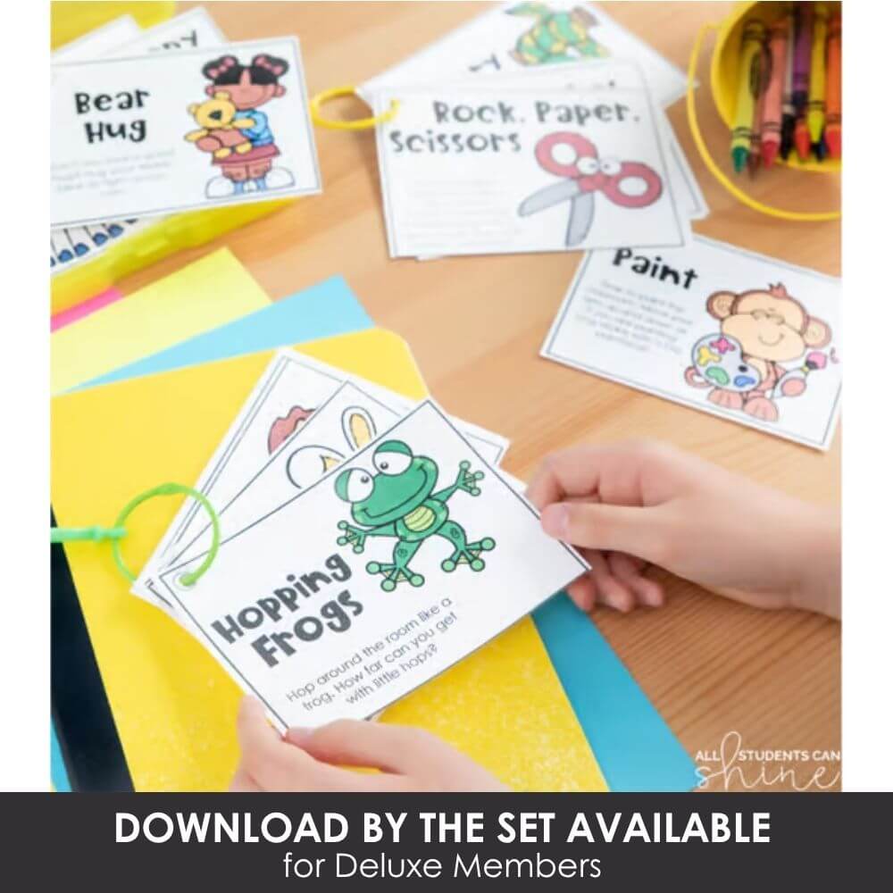 Colorful flashcard set for early childhood learning, featuring animals, actions, and fun illustrations to enhance vocabulary and literacy skills for preschoolers.