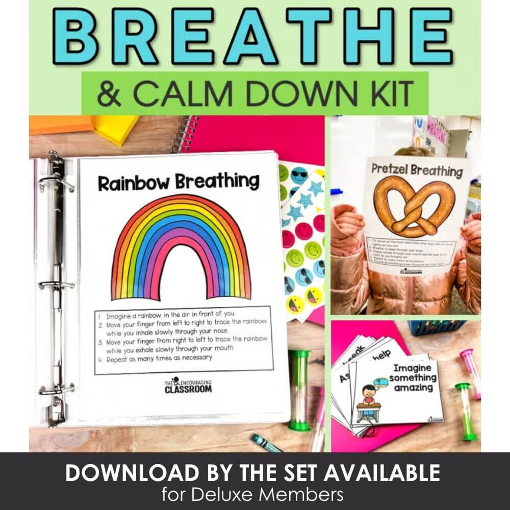 Stress relief, calm down kit, mindfulness activities, classroom relaxation, breathing exercises, stress management tools, student calming strategies, easy relaxation techniques, sensory tools for students, mental health support in classroom.