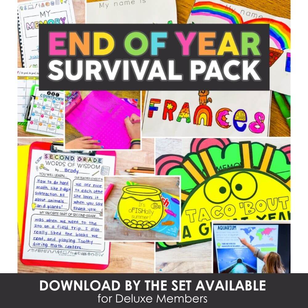 Bright colorful end of year activities for elementary students, including games, crafts, and educational printables to celebrate student success and classroom achievements.