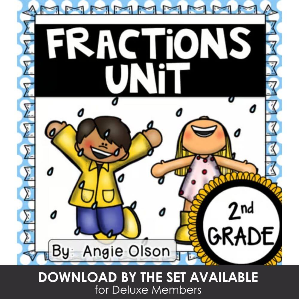 Colorful fractions unit for 2nd grade math, engaging classroom decor, educational resources, and printable materials for teachers, focusing on fractions concepts and student learning.