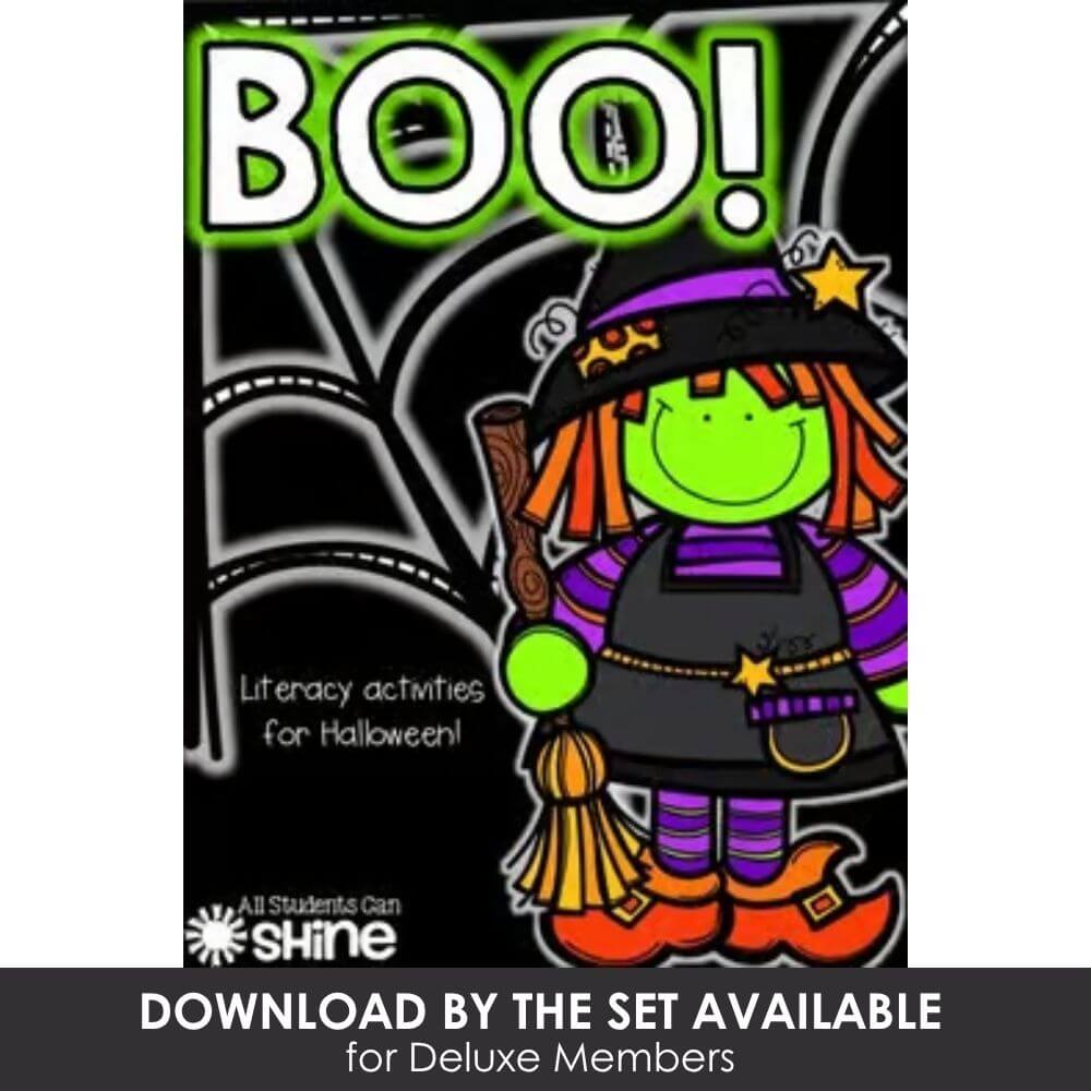 Cute Halloween witch coloring page for kids, literacy activities, spooky educational resources, Halloween literacy fun, themed worksheets for young learners, classroom Halloween activities, printable Halloween games.