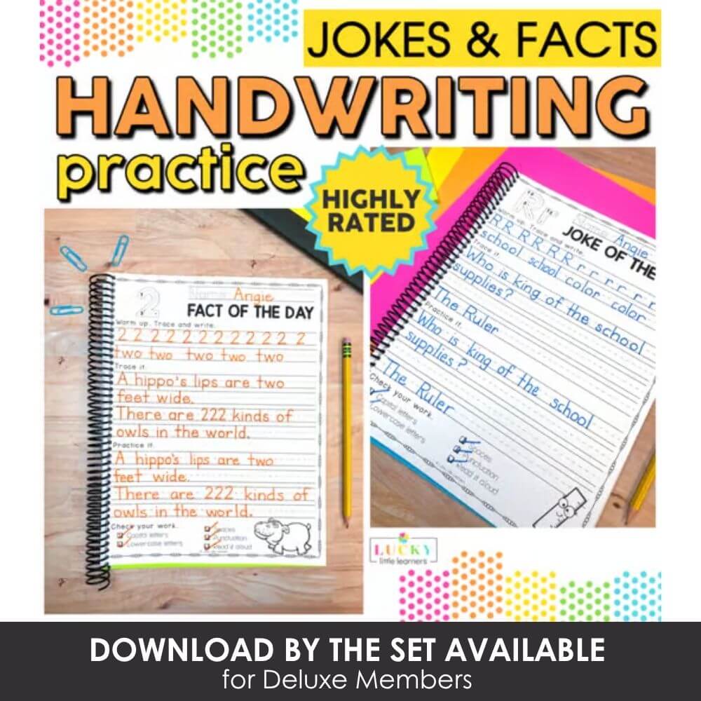 Jokes and facts handwriting practice for kids, engaging educational activity, printable worksheet, teacher resource, fun learning, early childhood education, classroom activity, elementary school.
