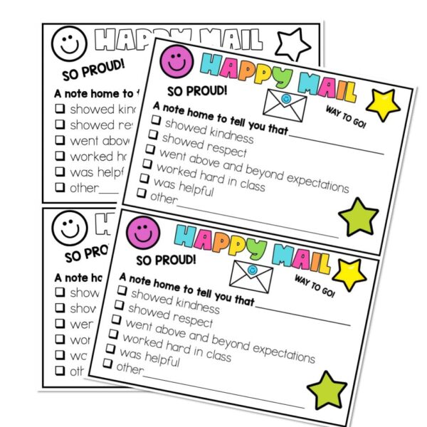 Happy Mail Positive Notes Home - Lucky Little Learners