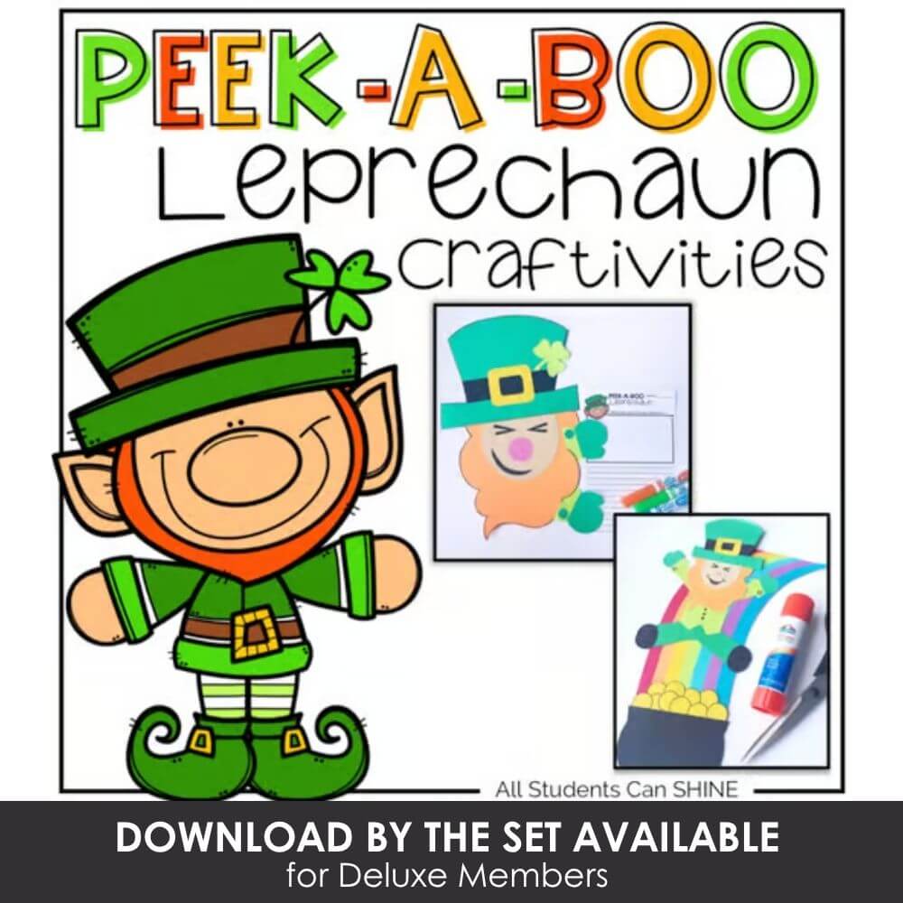Colorful leprechaun craft activities for St. Patrick's Day, holiday classroom decor, and educational art projects for preschool and elementary students.