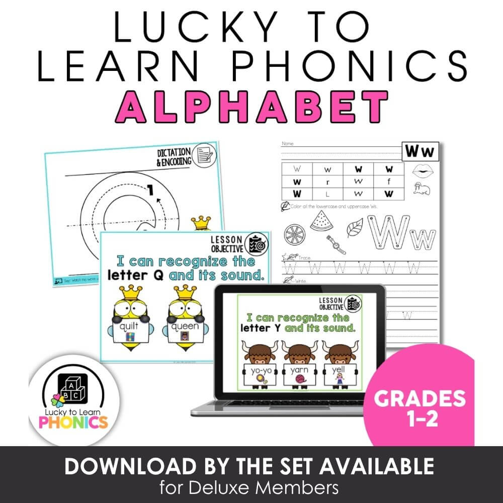 Interactive phonics and alphabet learning activities for early elementary students, focusing on letter recognition, sounds, and handwriting skills for grades 1-2.