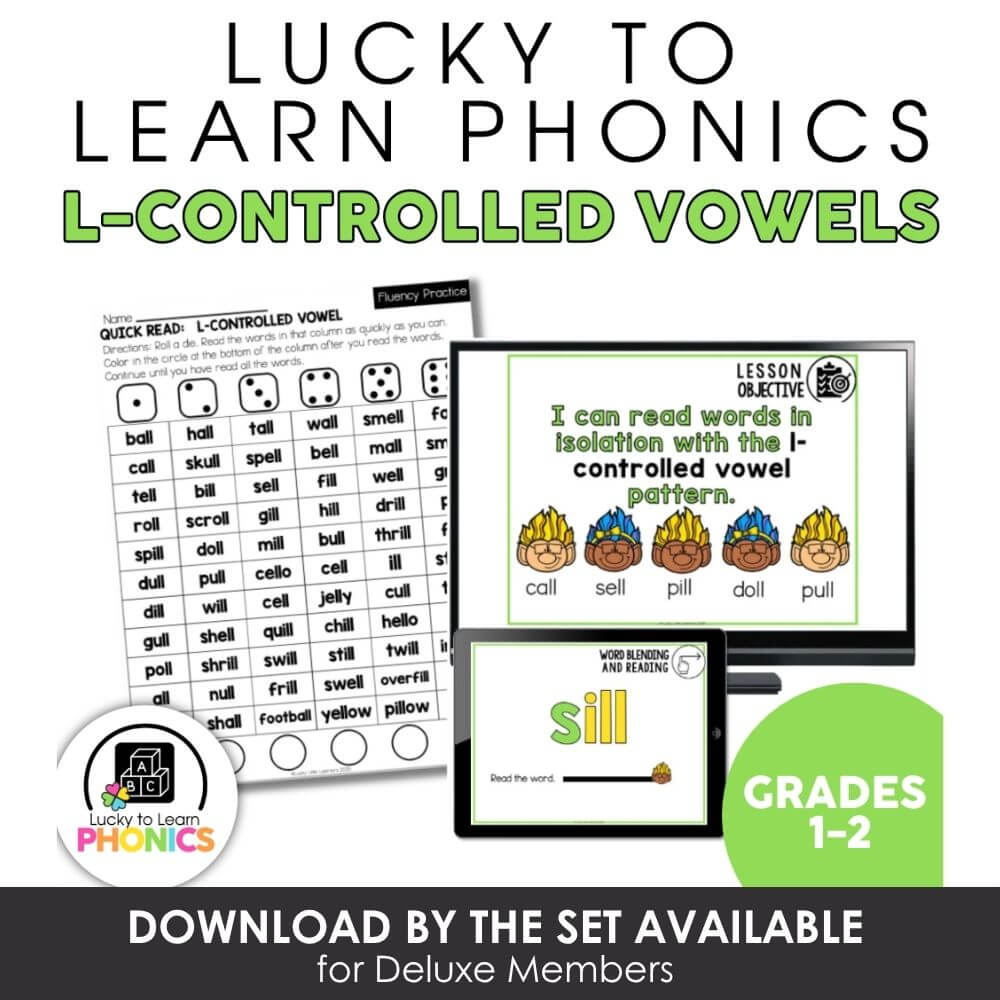 L-controlled vowels phonics worksheet for early reading practice, phonics activities for grades 1-2, with fun visuals and targeted phonemic awareness exercises.