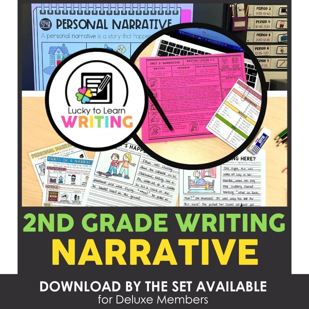 Bright 2nd grade writing narrative resources, personal story templates, graphic organizers, and practice sheets for elementary students, perfect for classroom or homeschool learning.