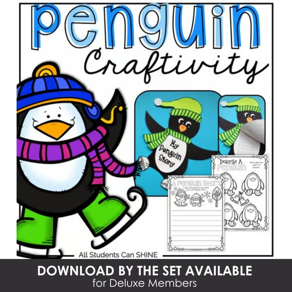 Colorful penguin craft template for winter, penguin story activity, and fun penguin-themed worksheets for preschool and kindergarten learning.