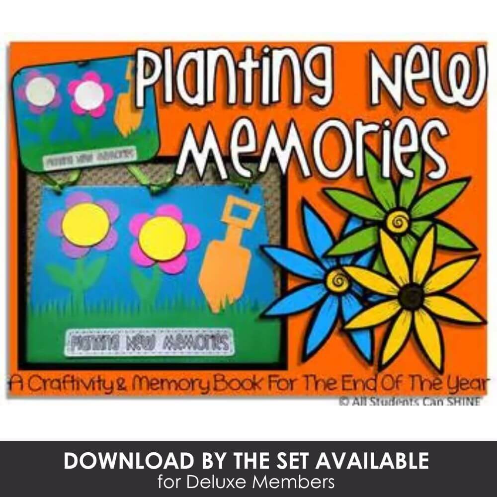 Colorful plant memories craft for early childhood education and memory development.