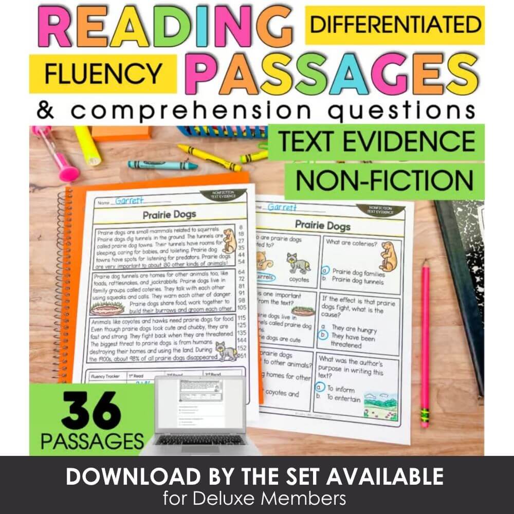 Colorful reading passages for differentiated fluency, comprehension, text evidence, and non-fiction learning—perfect for elementary classrooms and teacher resources.