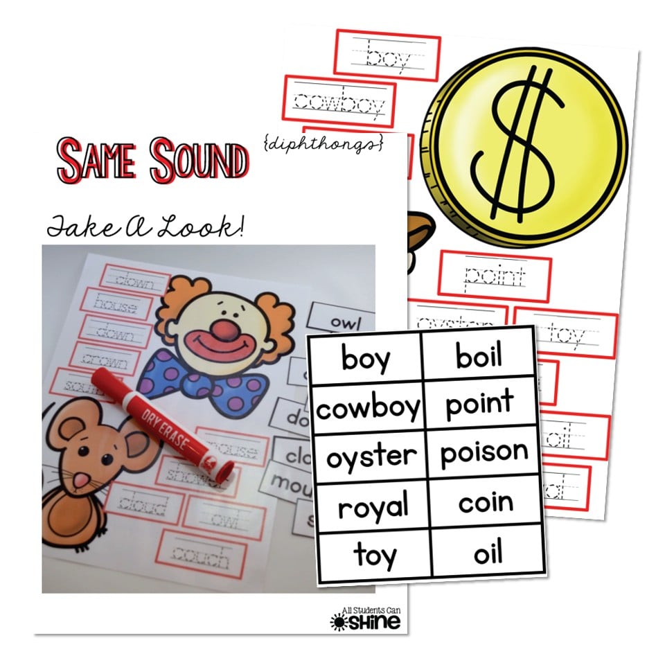 Small Group Reading Activities - Blends and Digraphs - Diphthongs ...