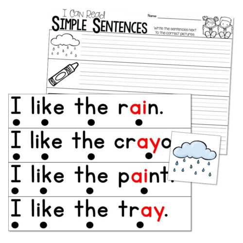 Small Group Reading Activities - Blends and Digraphs - Simple Sentences ...