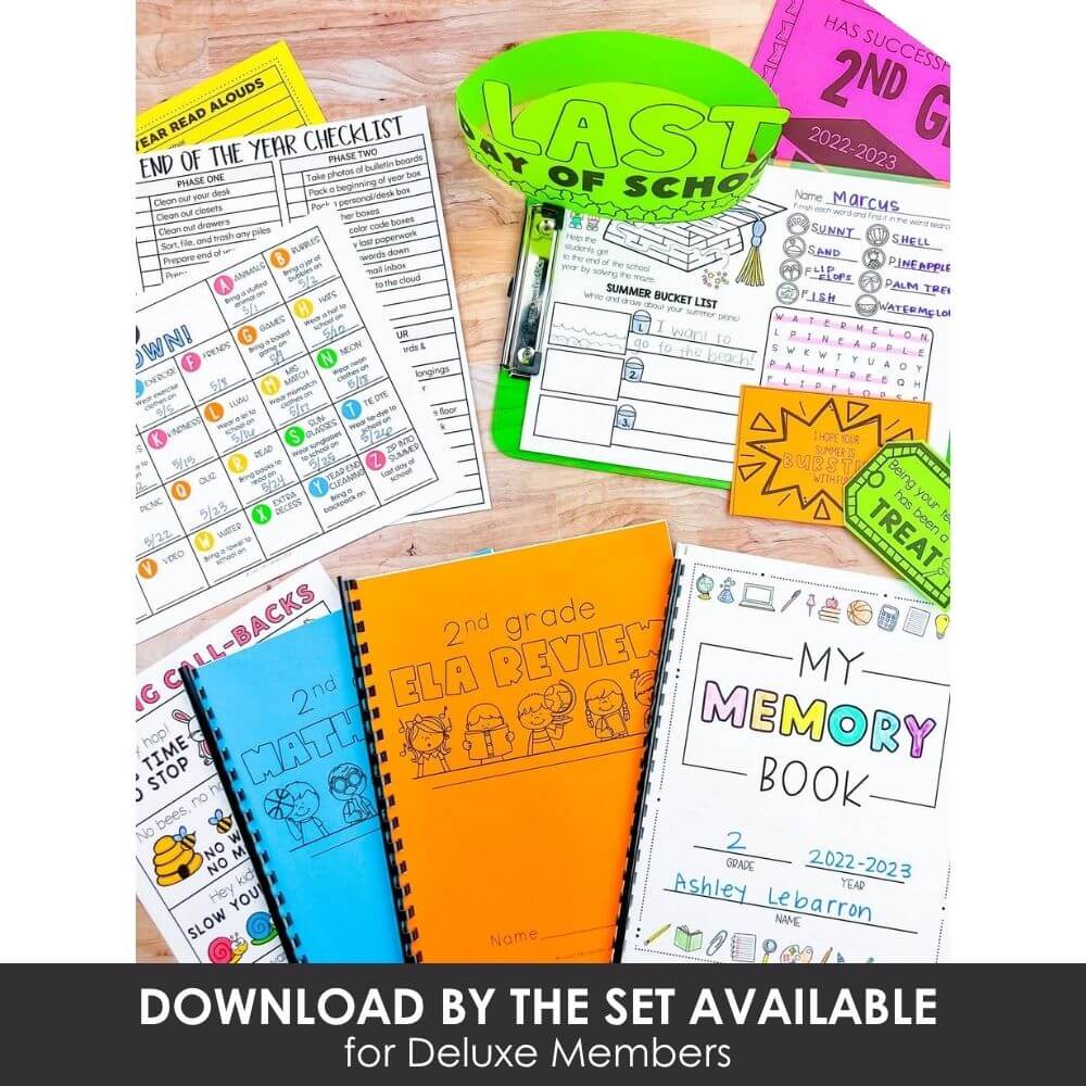 Lucky Little Learners kindergarten classroom supplies, educational worksheets, student memory books, reusable lesson planners, and teacher resources for elementary school.