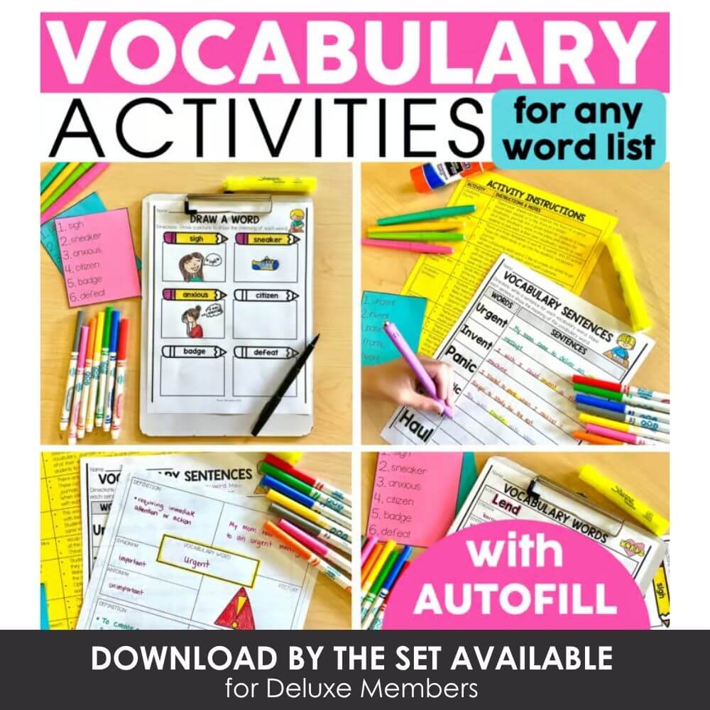 Vocabulary activities for kids, word list, printable worksheets, educational resources, ESL learning, classroom vocabulary exercises, literacy skills, engaging ESL activities, vocabulary building, fun educational worksheets.